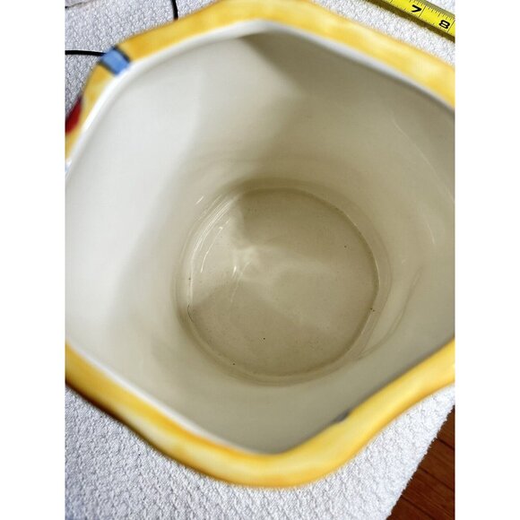 Susan Paley by Ganz MINNA Cookie Jar Lady in yellow Apron Dress Hat Roses - Picture 5 of 7